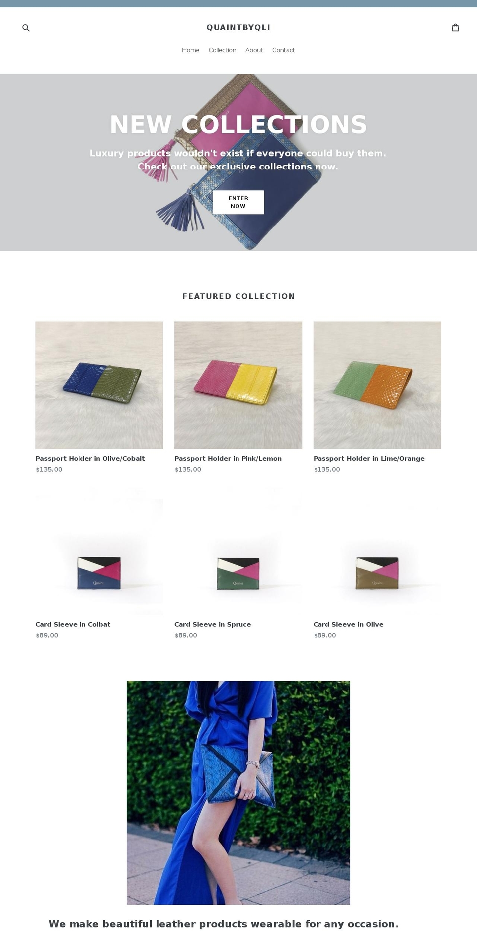 quaintbyqli.com — Shopify storefront screenshot