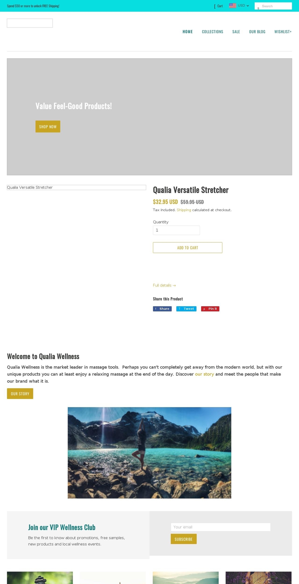 qualiawellness.com shopify website screenshot