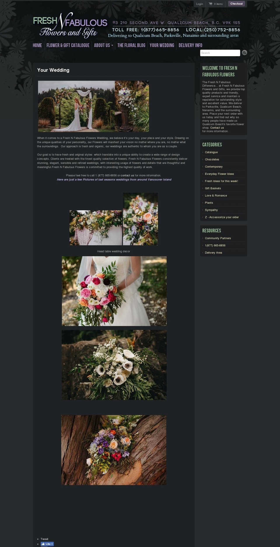 copy of theme proceeds to checkout Shopify theme site example qualicumbeachweddings.ca