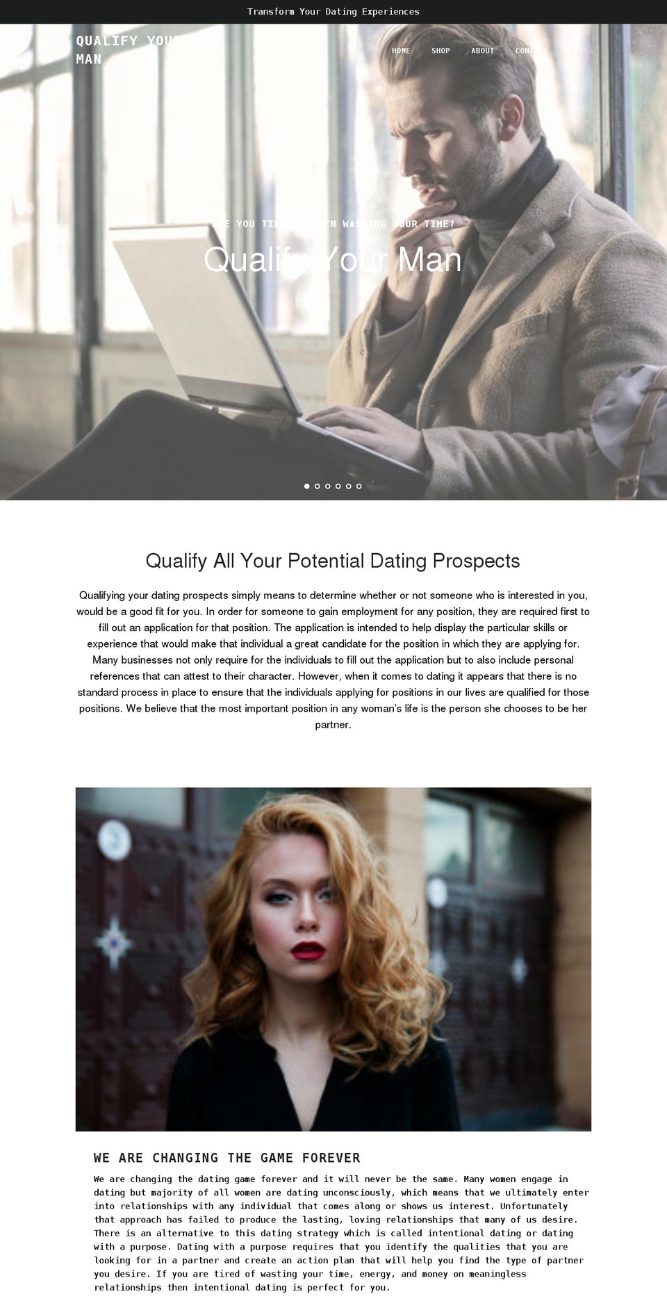 qualifyyourman.com shopify website screenshot