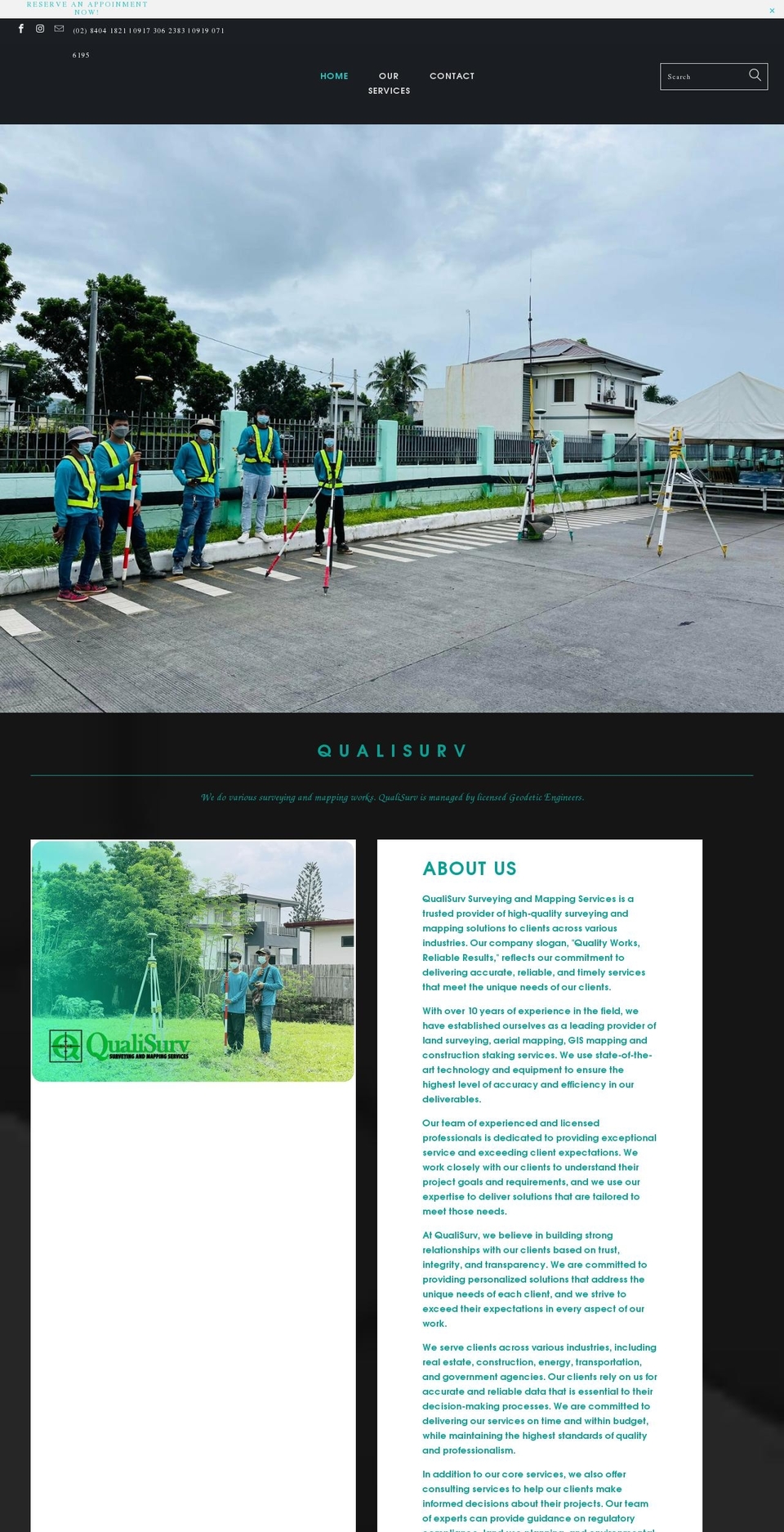 qualisurv.com shopify website screenshot