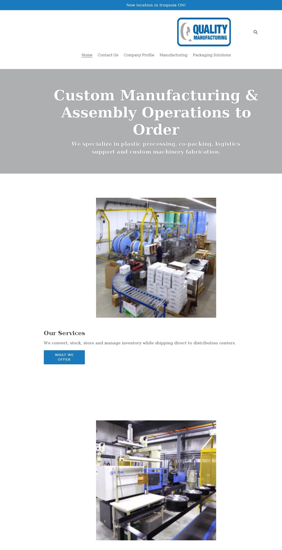 quality-manufacturing.com shopify website screenshot