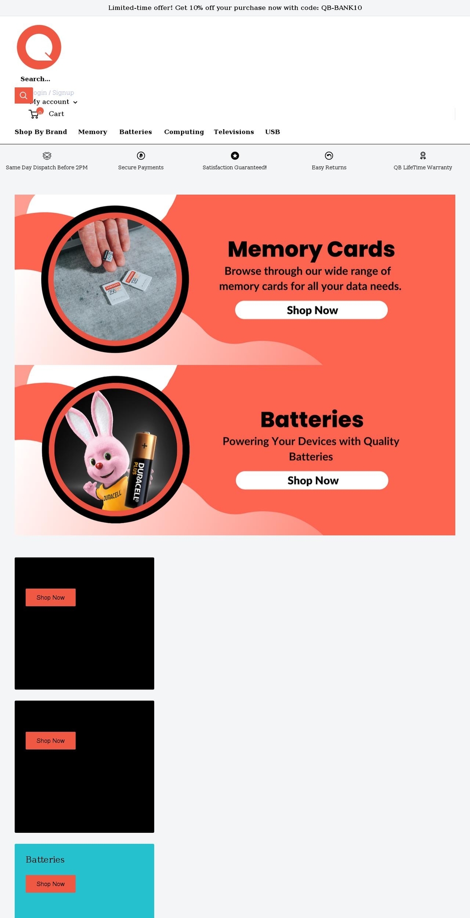 qualitybargains.co.uk shopify website screenshot