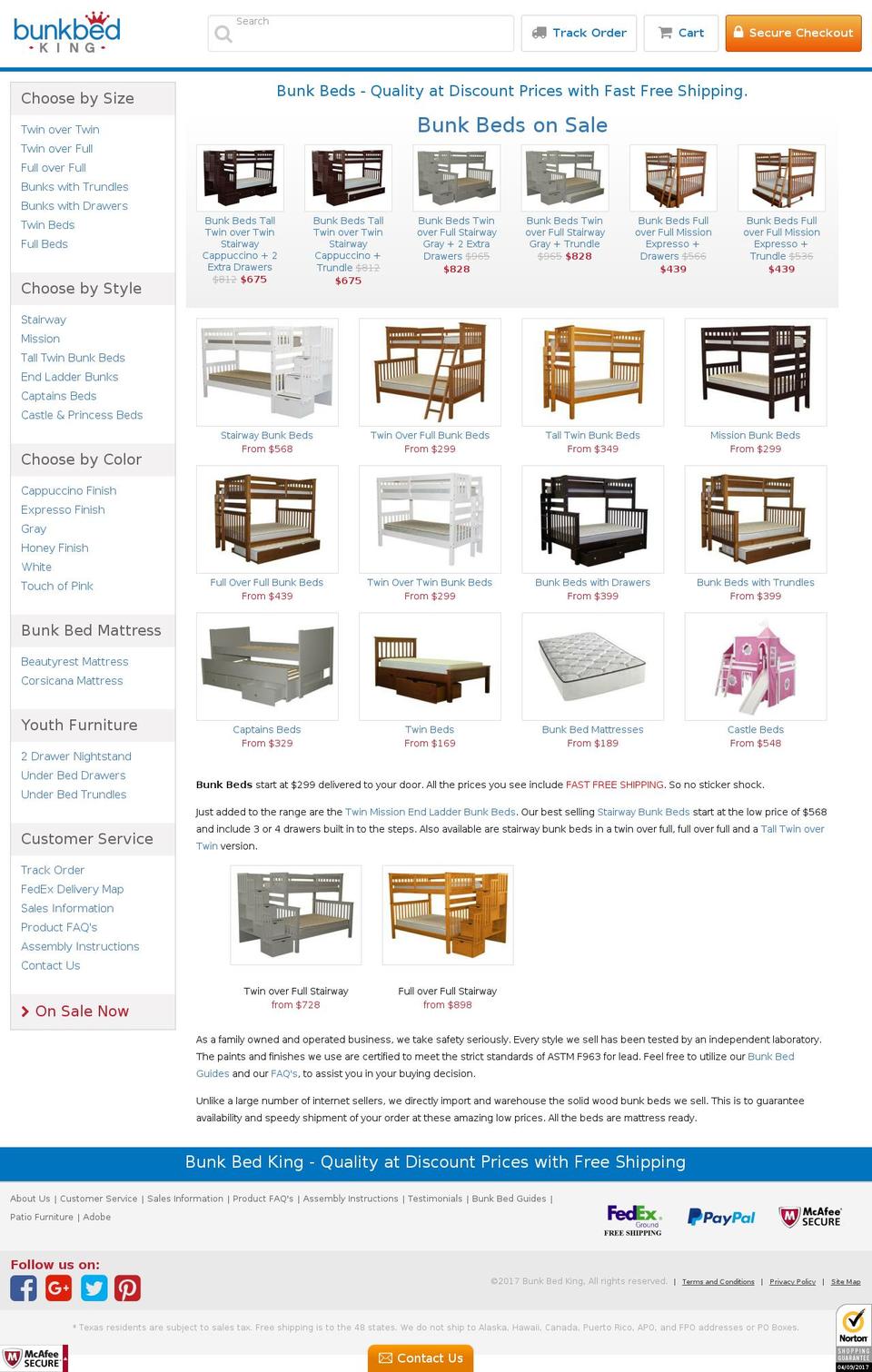 ShopifyBuilder - 18\/01\/2016 Shopify theme site example qualitybunkbeds.com