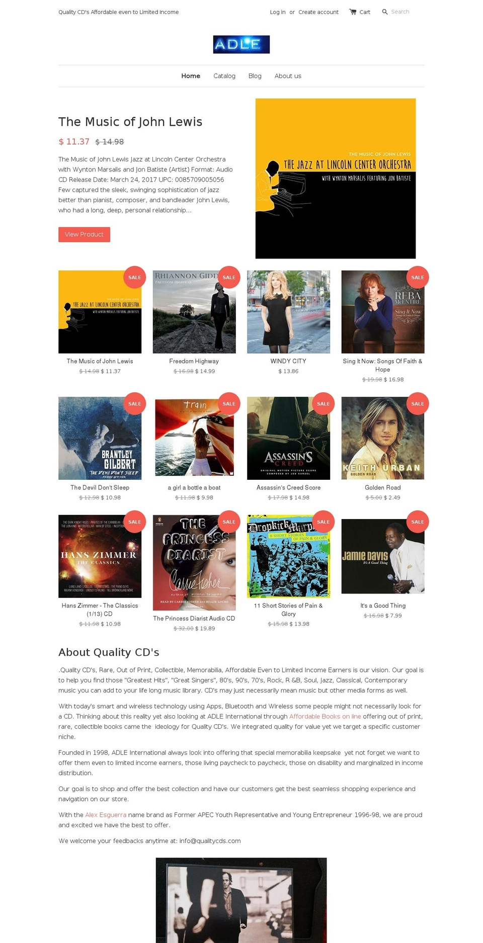 qualitycds.com shopify website screenshot