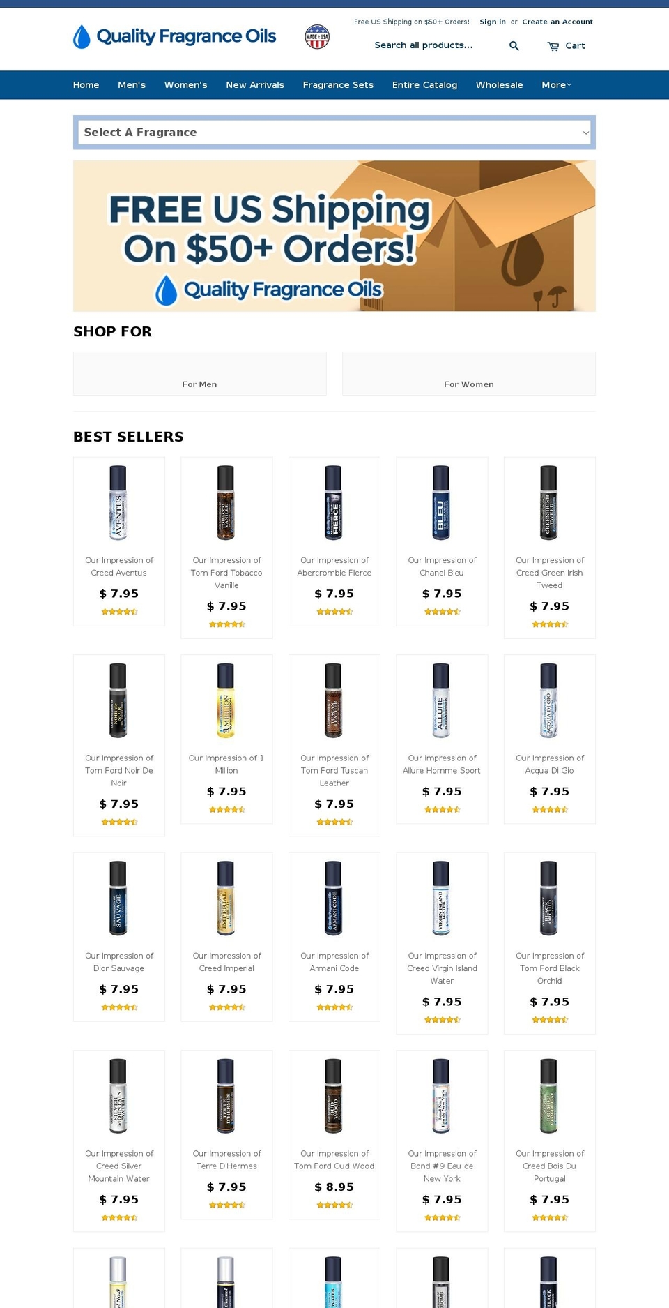 qualityfragranceoil.com shopify website screenshot