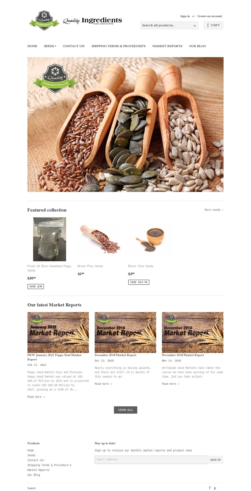 qualityingredientsus.com shopify website screenshot