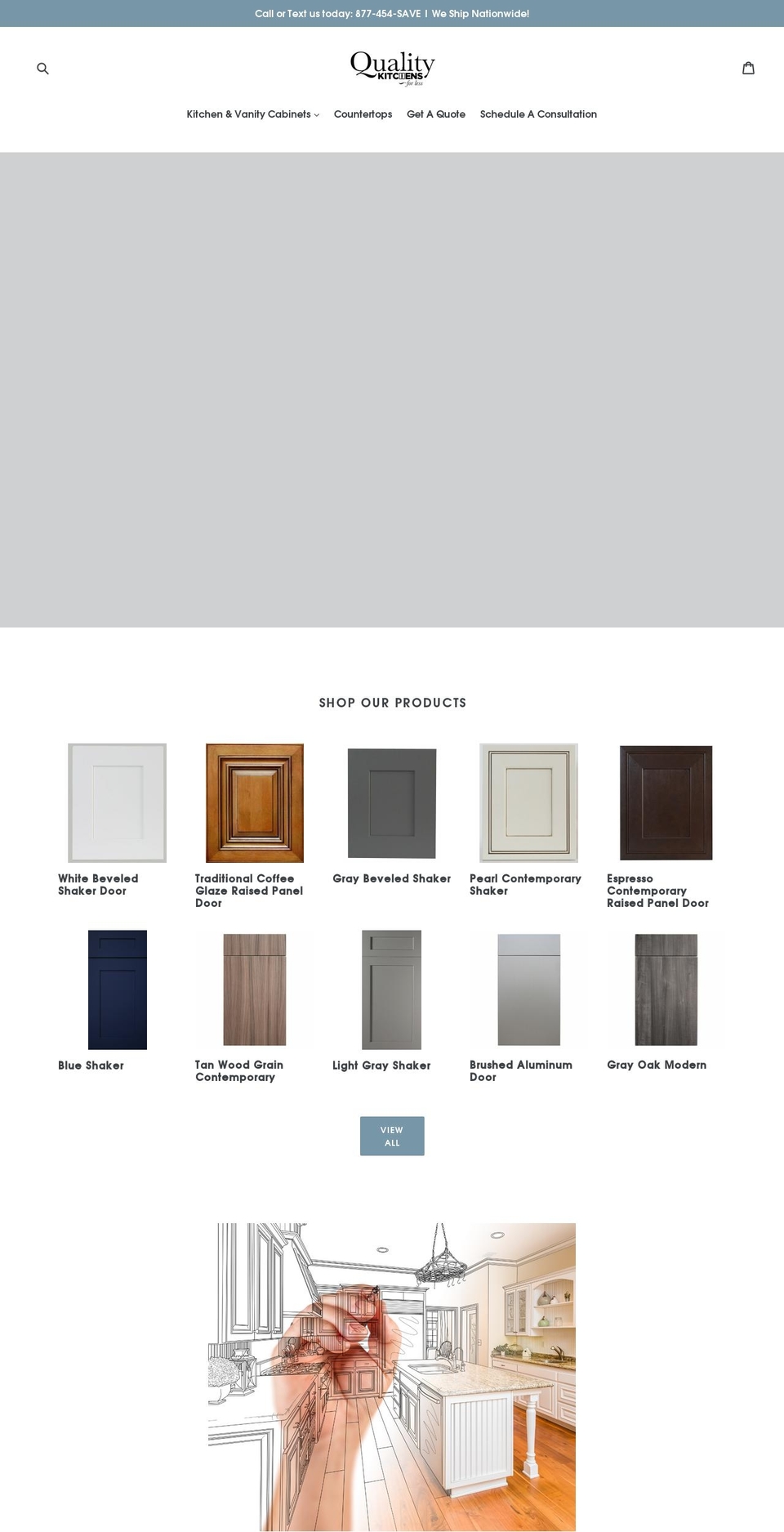 qualitykitchensforless.com shopify website screenshot