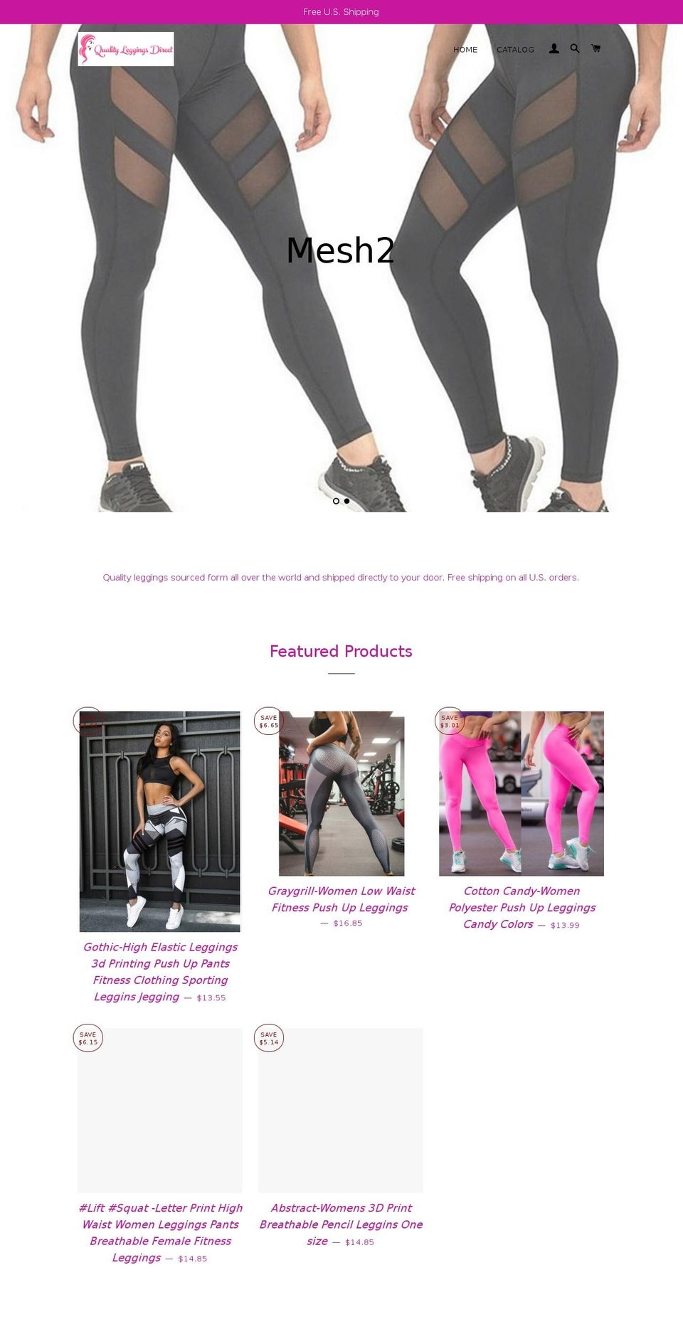 qualityleggingsdirect.com — Shopify storefront screenshot
