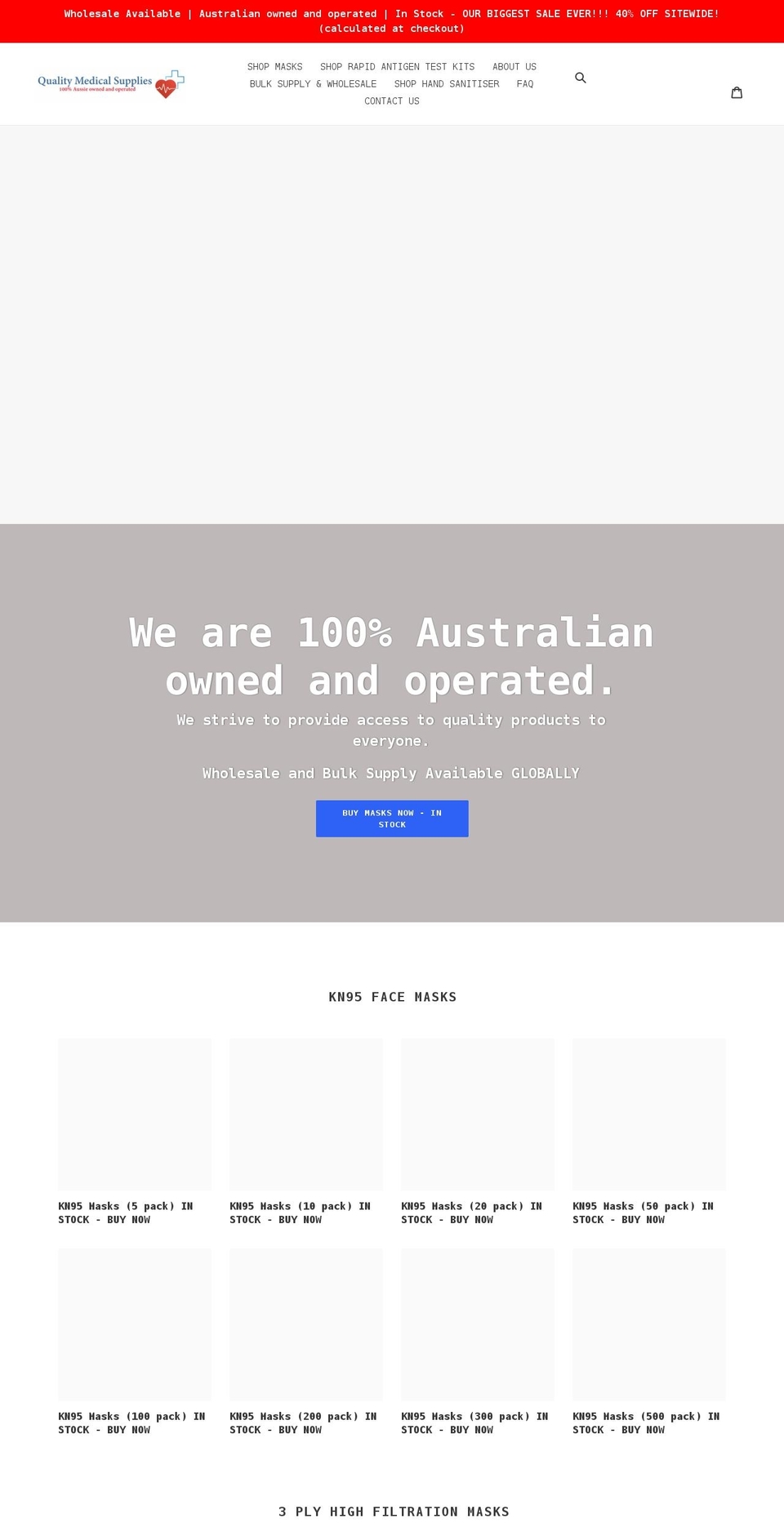 qualitymedicalsupplies.com.au shopify website screenshot