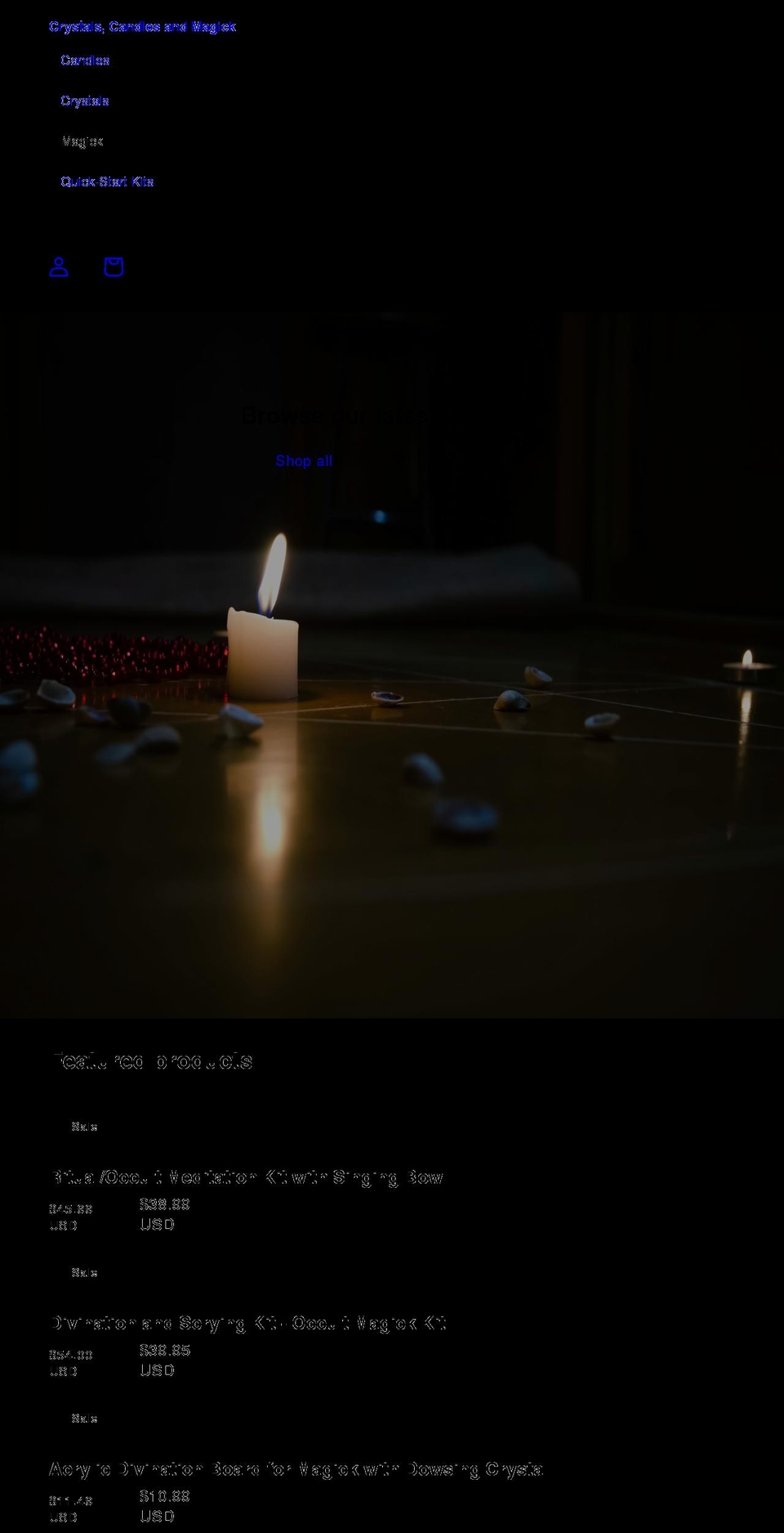 qualitymetaphysical.com shopify website screenshot