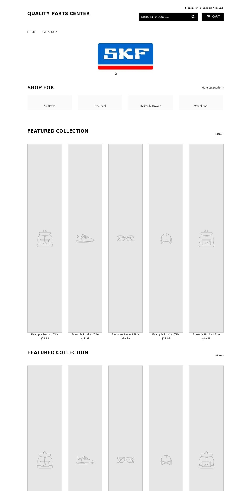 qualitypartscenter.com — Shopify storefront screenshot