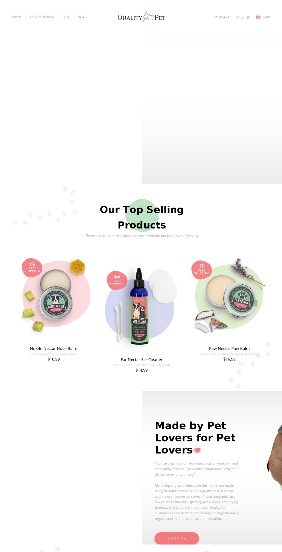 qualitypet.co shopify website screenshot