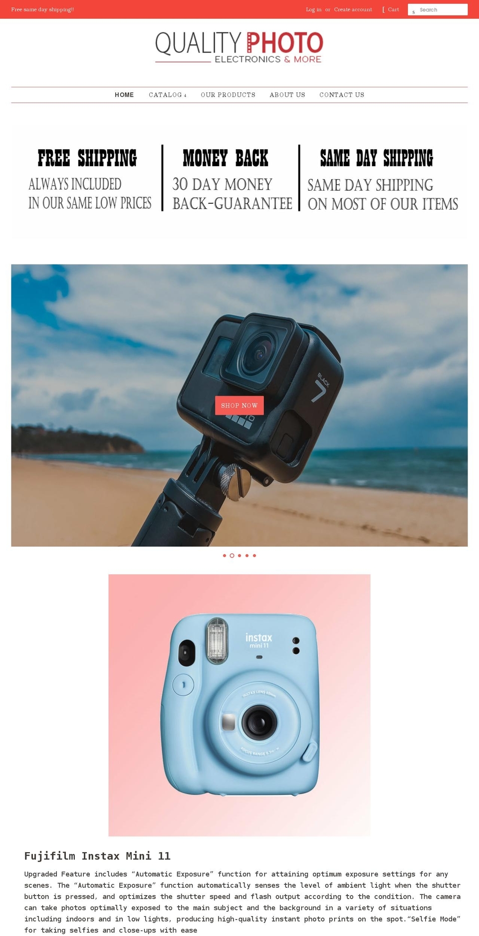 qualityphoto.com shopify website screenshot