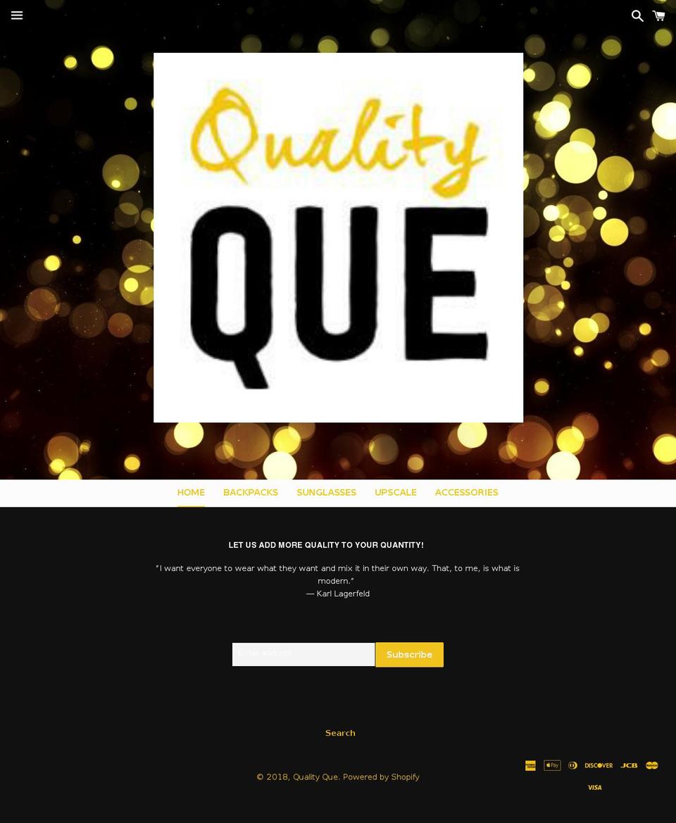 qualityqueboutique.com — Shopify storefront screenshot