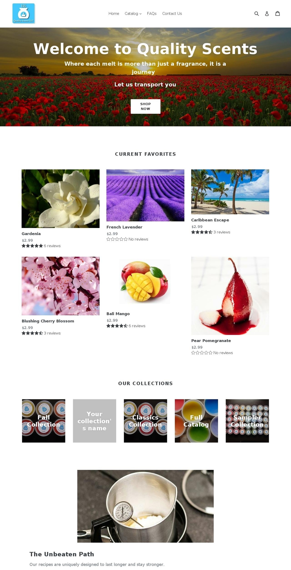 qualityscentsllc.com shopify website screenshot