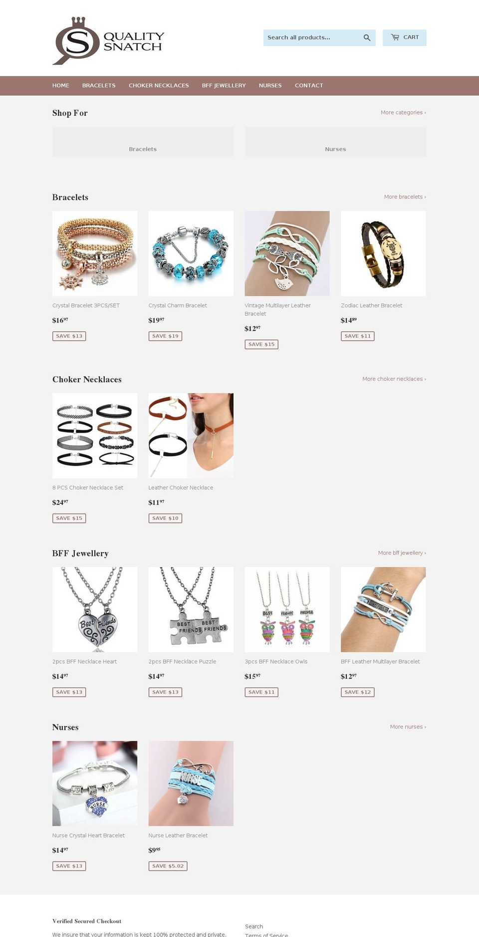 qualitysnatch.com — Shopify storefront screenshot