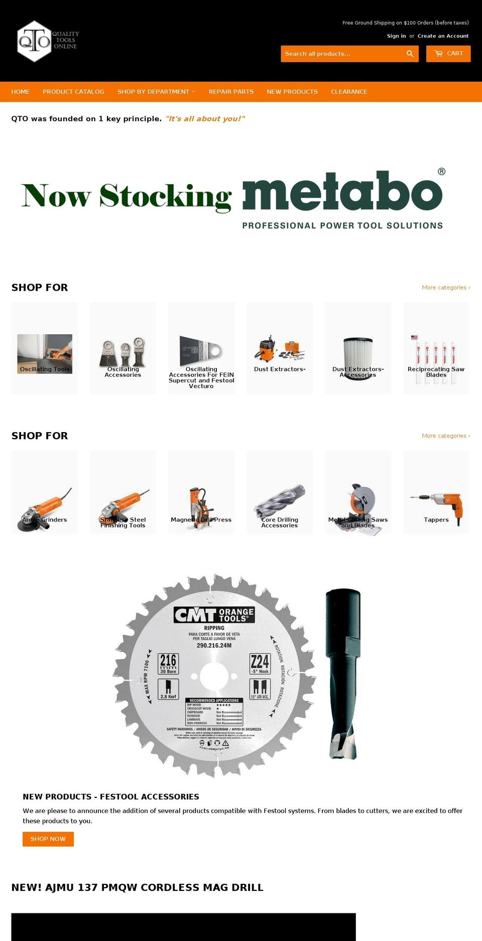 qualitytoolsonline.ca shopify website screenshot