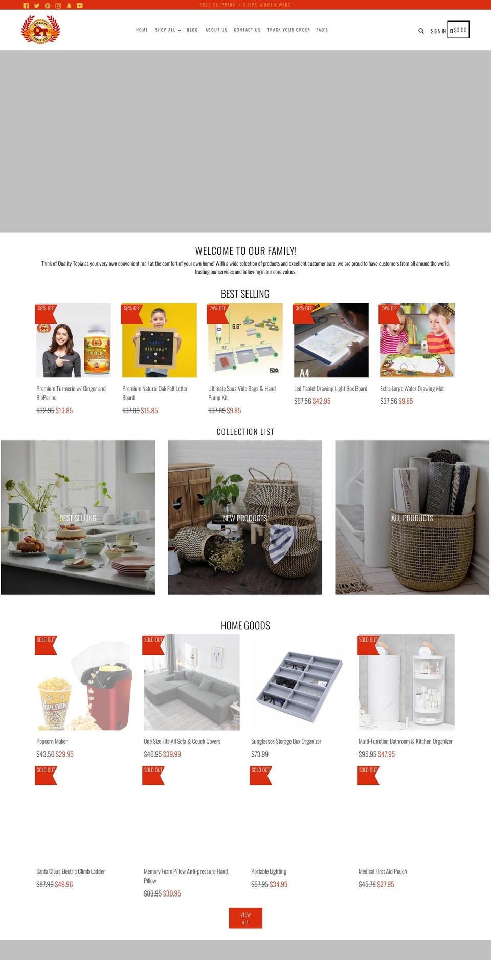 qualitytopiallc.com — Shopify storefront screenshot