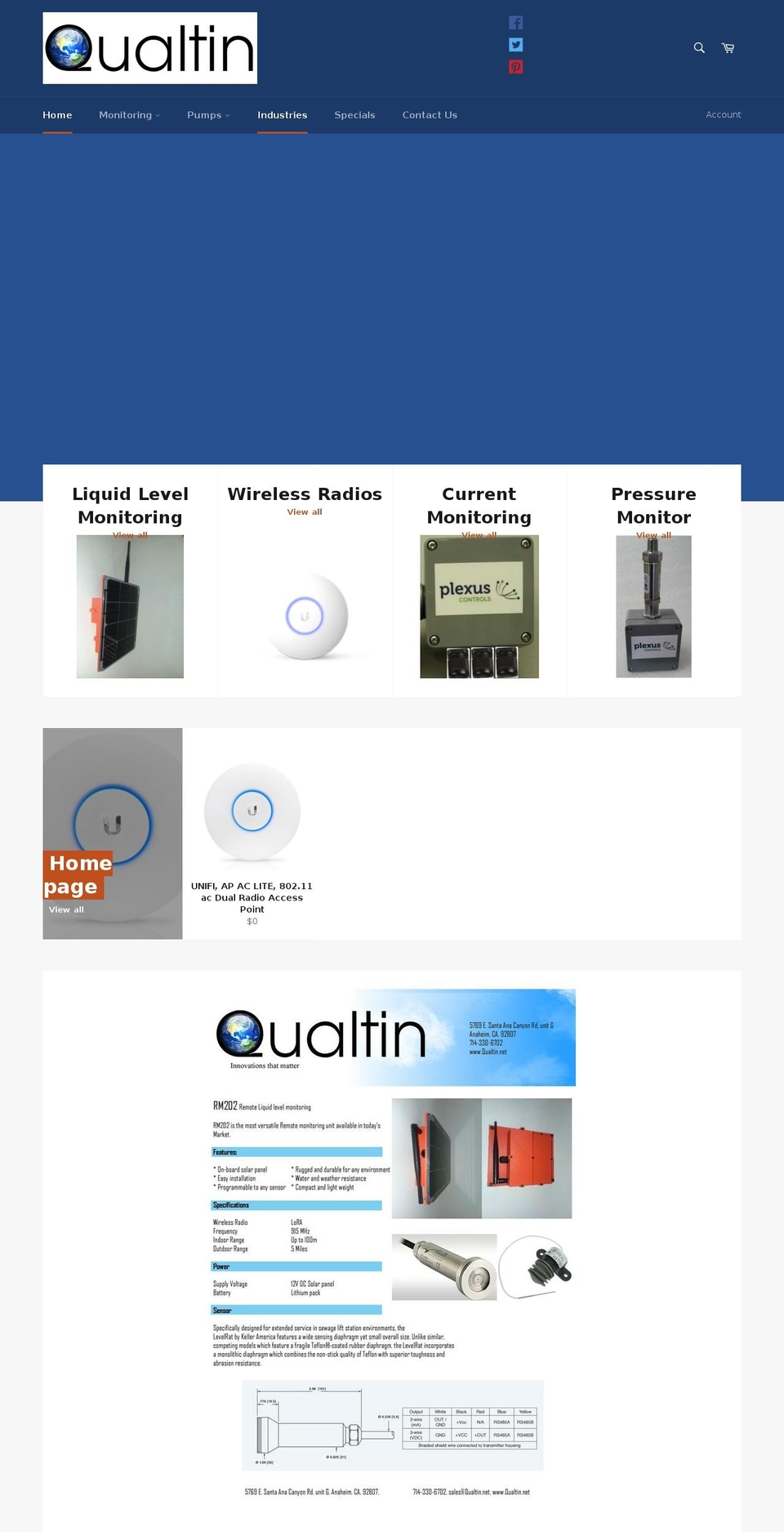 qualtin.net shopify website screenshot