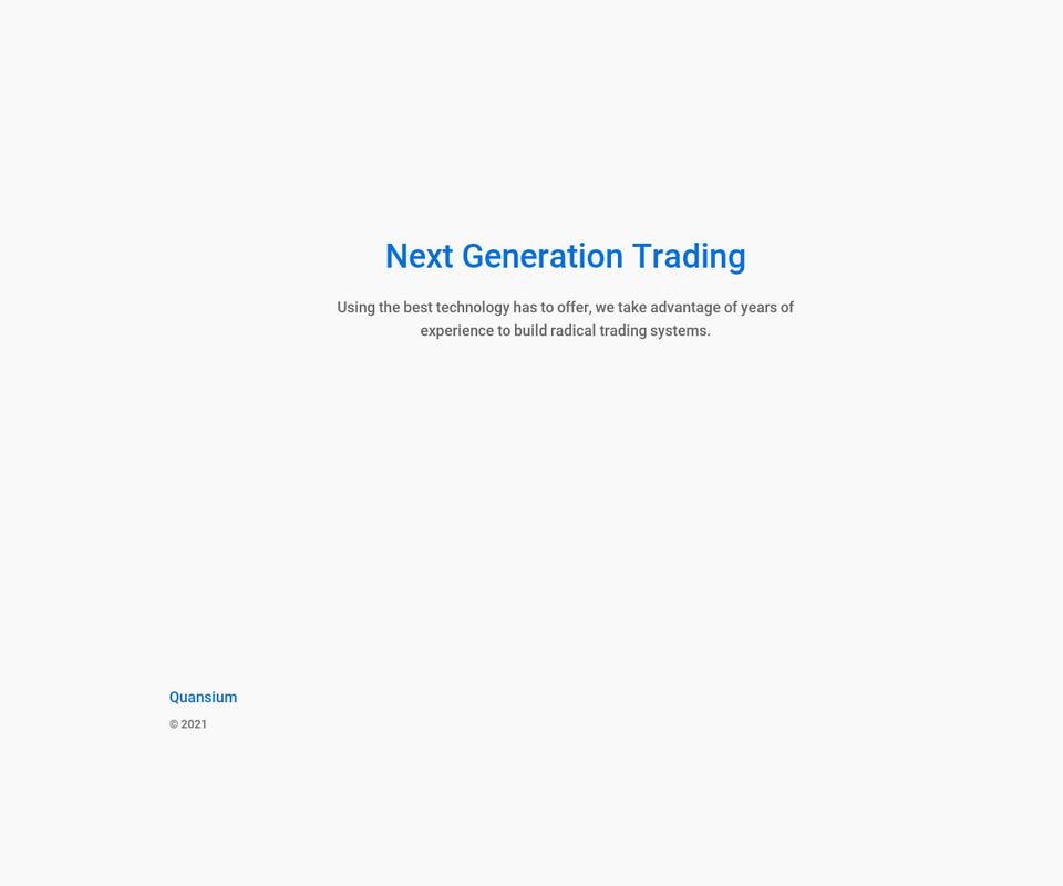 quansium.com — Shopify storefront screenshot