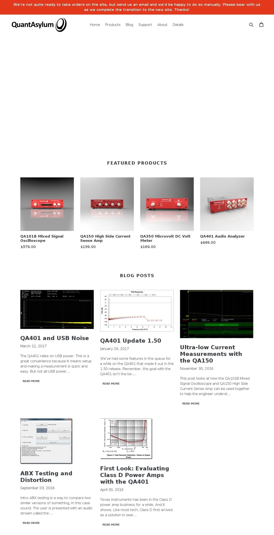 quantasylum.com shopify website screenshot