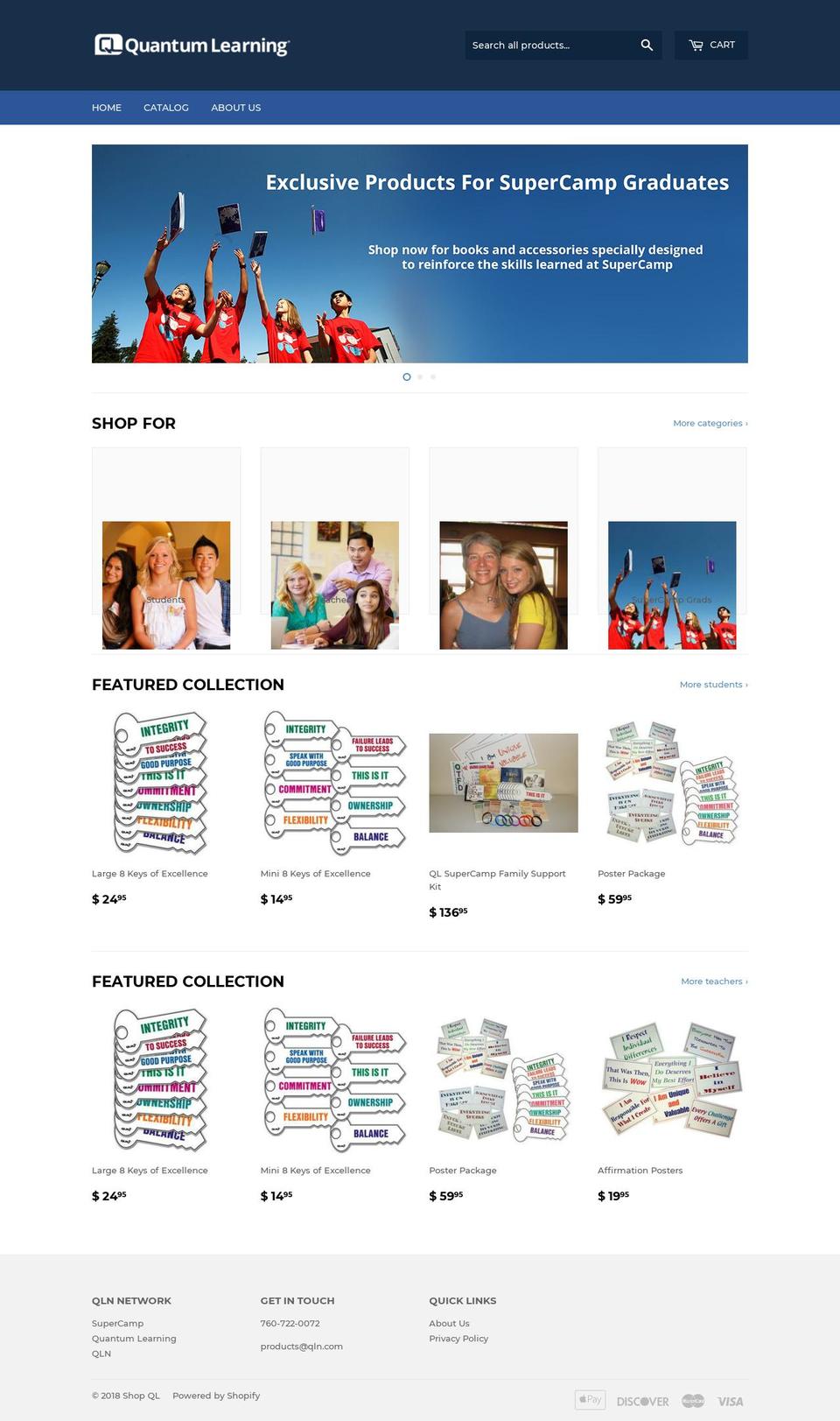 quantumlearning.net shopify website screenshot