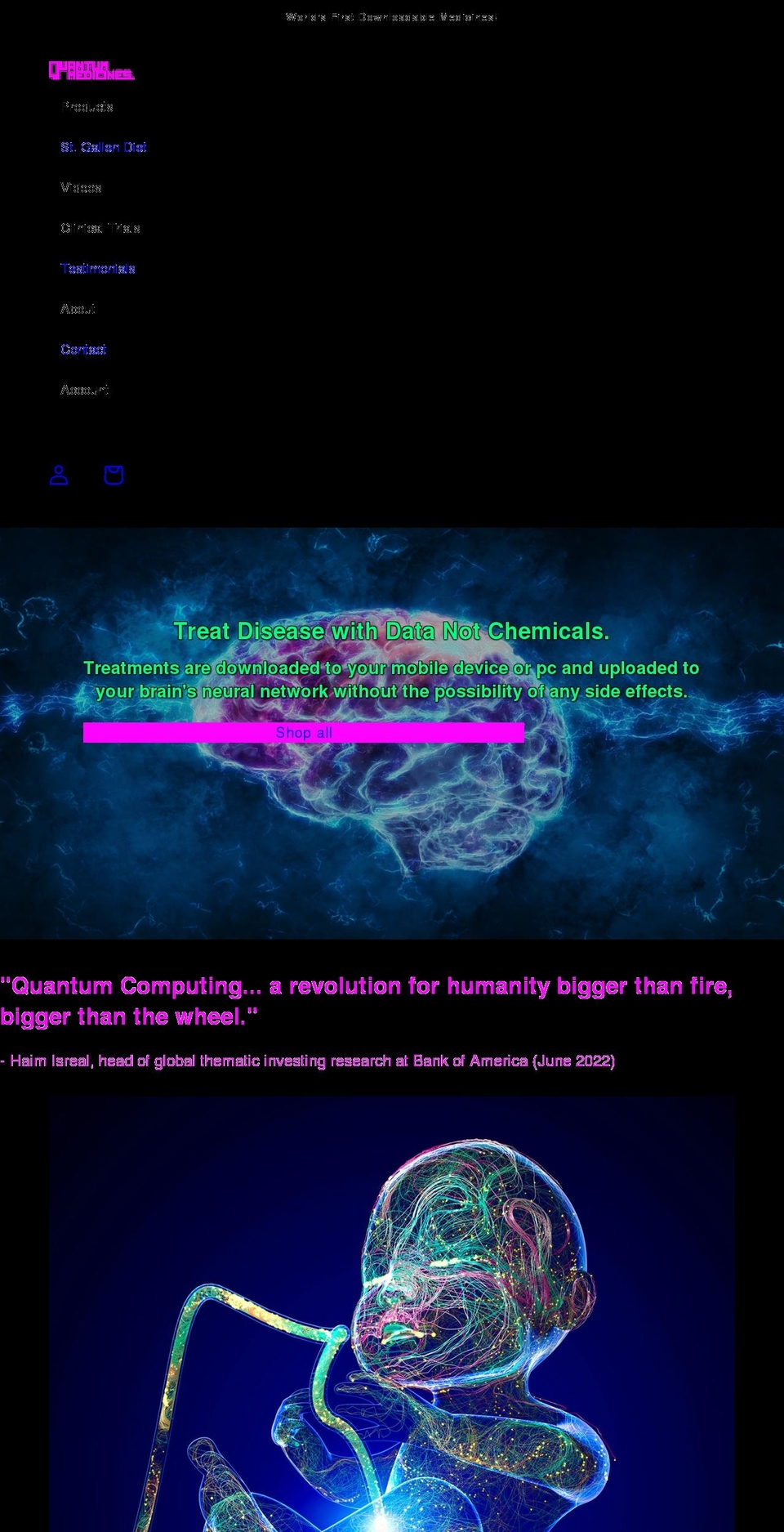 quantummedicines.com shopify website screenshot