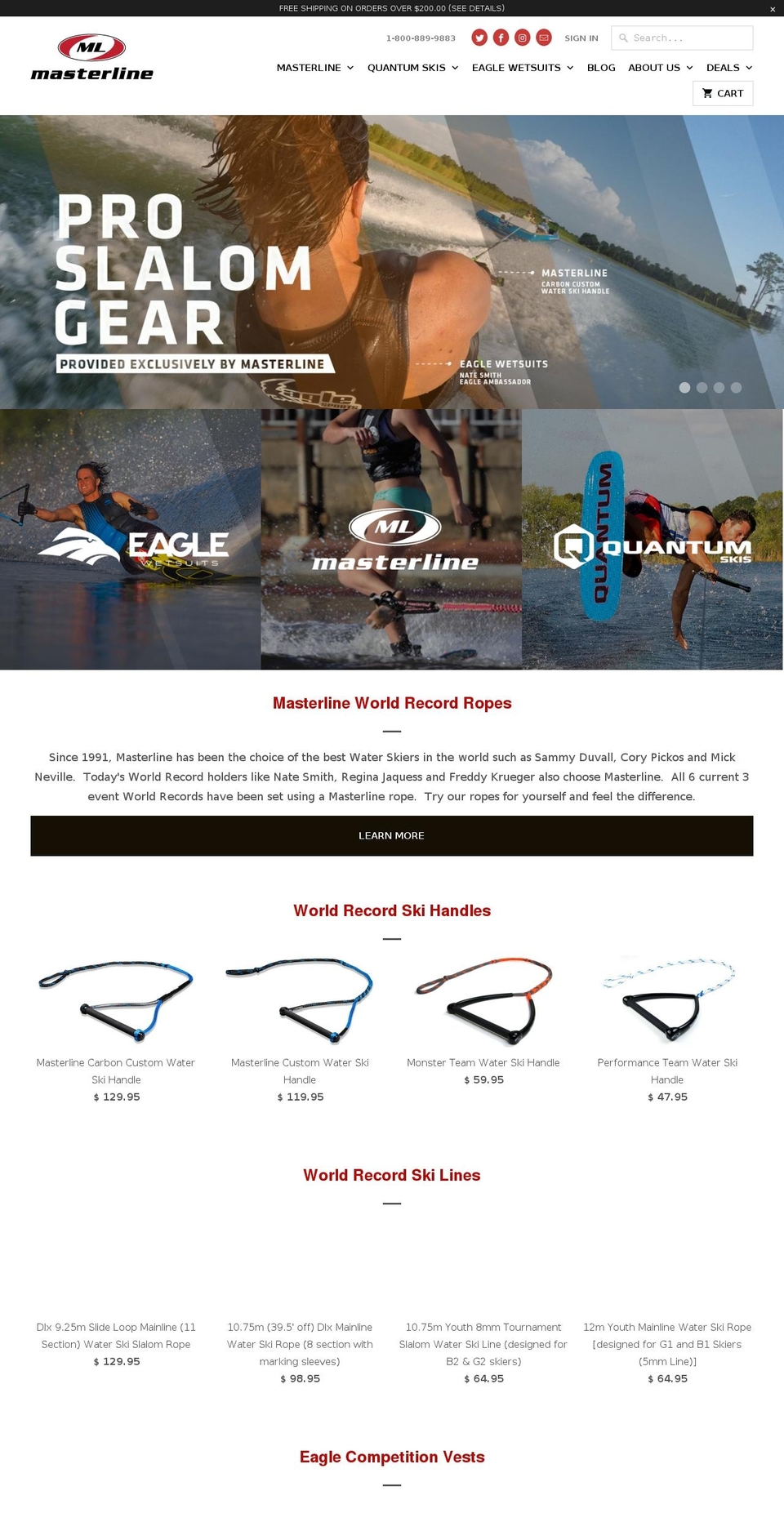quantumskis.com — Shopify storefront screenshot