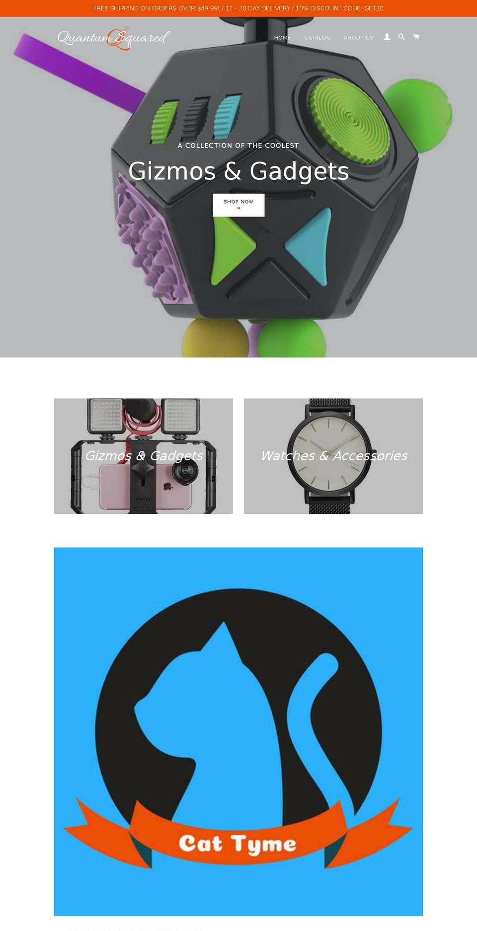 quantumsquared.net shopify website screenshot