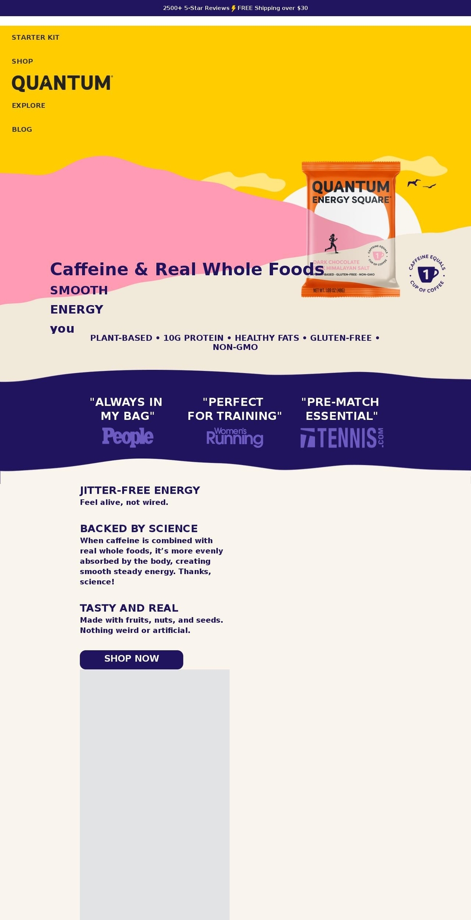 quantumsquares.com shopify website screenshot