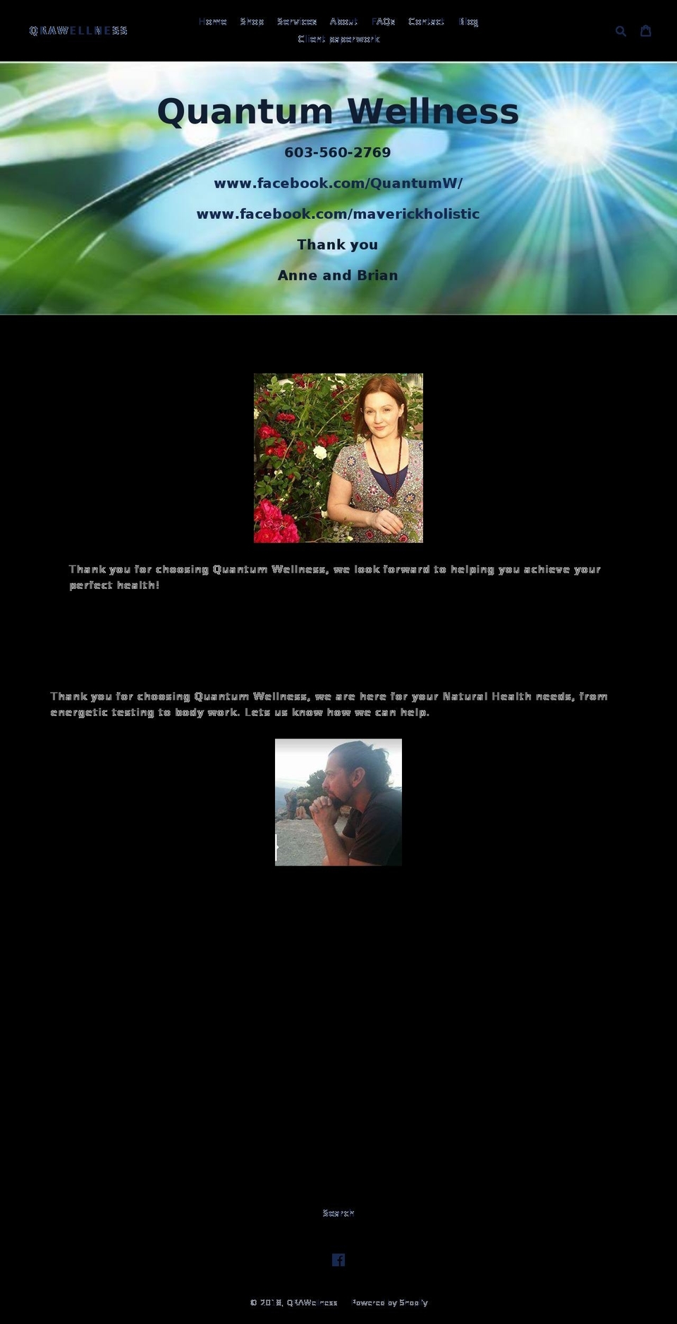 quantumwellness.info shopify website screenshot