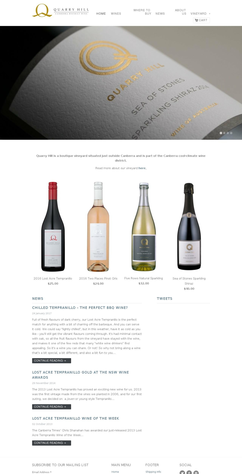 quarryhill.com — Shopify storefront screenshot