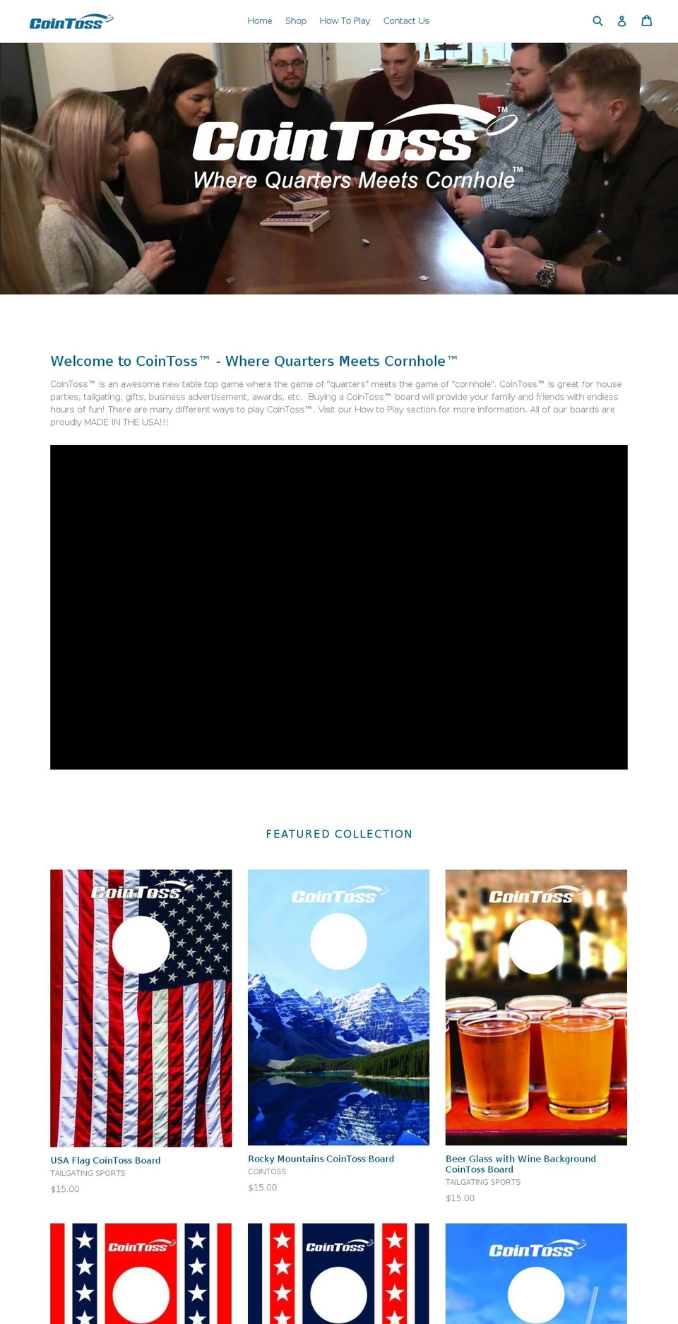 quartertoss.com — Shopify storefront screenshot