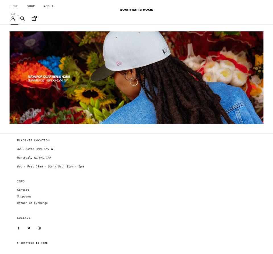 quartierishome.com shopify website screenshot