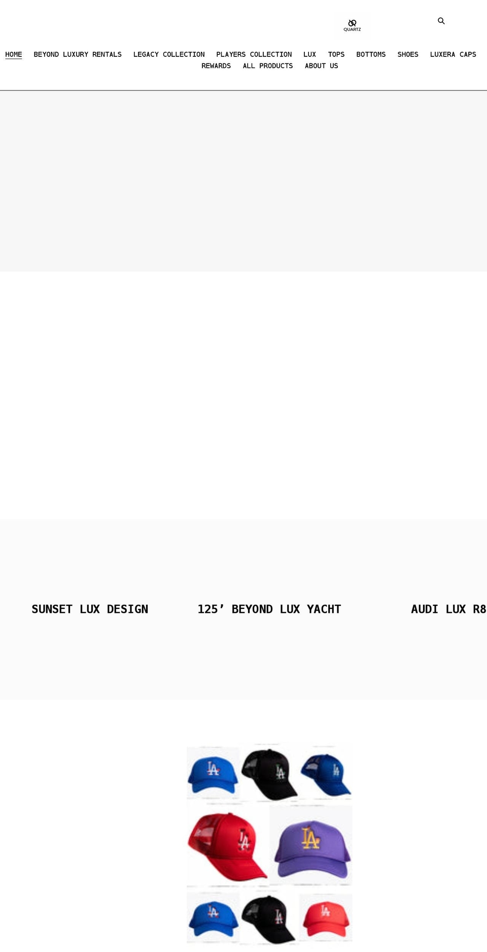 quartz-luxury.com shopify website screenshot