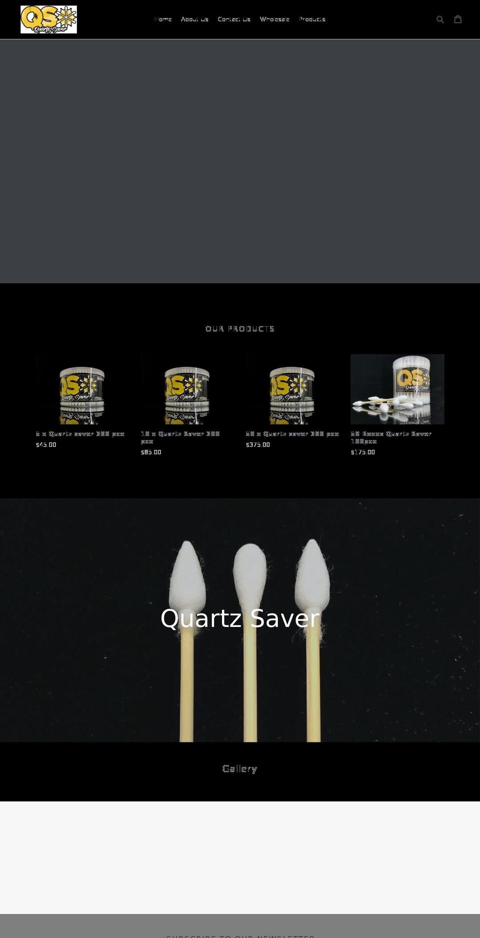 quartzsaver.com — Shopify storefront screenshot