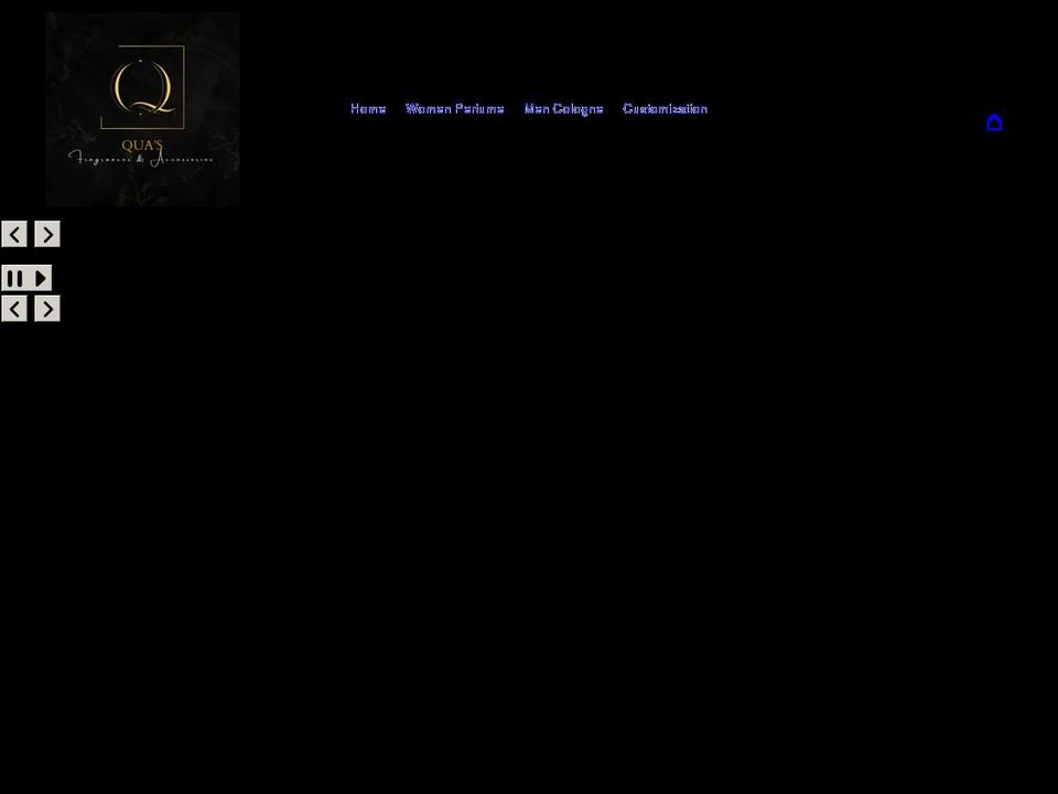 quasfragrances.com shopify website screenshot