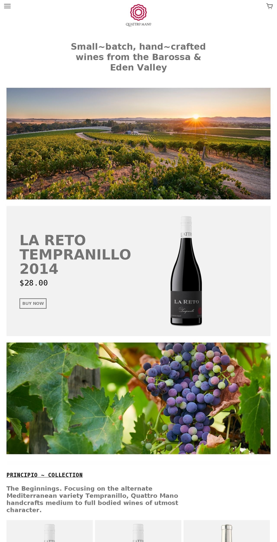 quattromano.com.au shopify website screenshot