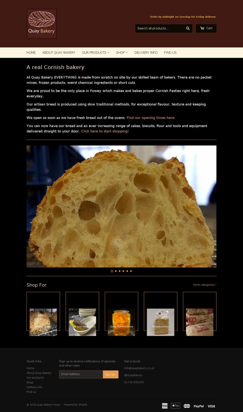 quaybakery.com — Shopify storefront screenshot