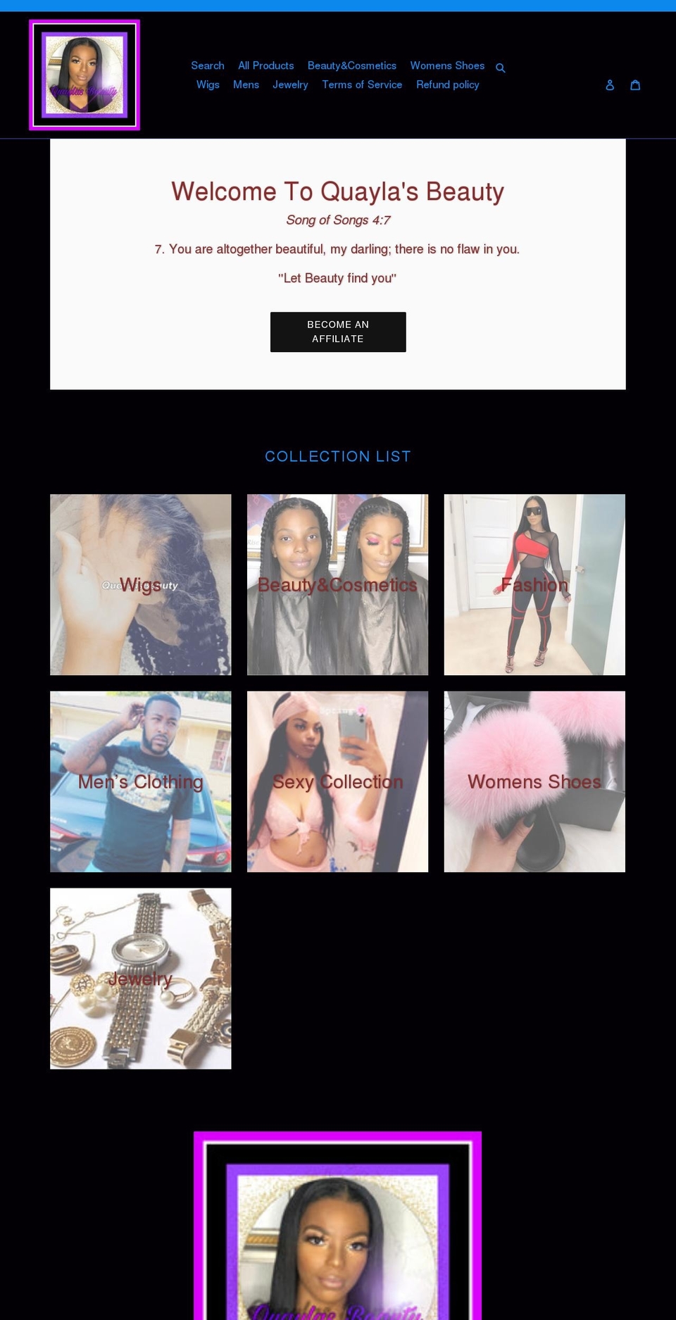 quaylasbeauty.com shopify website screenshot