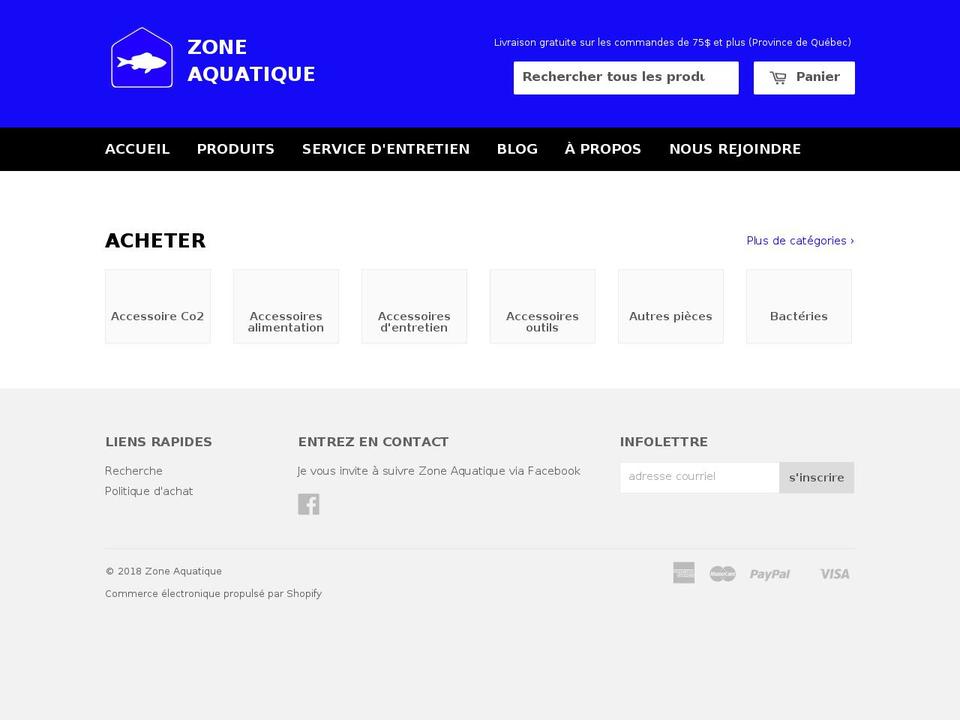 quebecaquatique.com — Shopify storefront screenshot