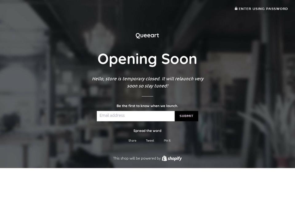 queeart.com — Shopify storefront screenshot