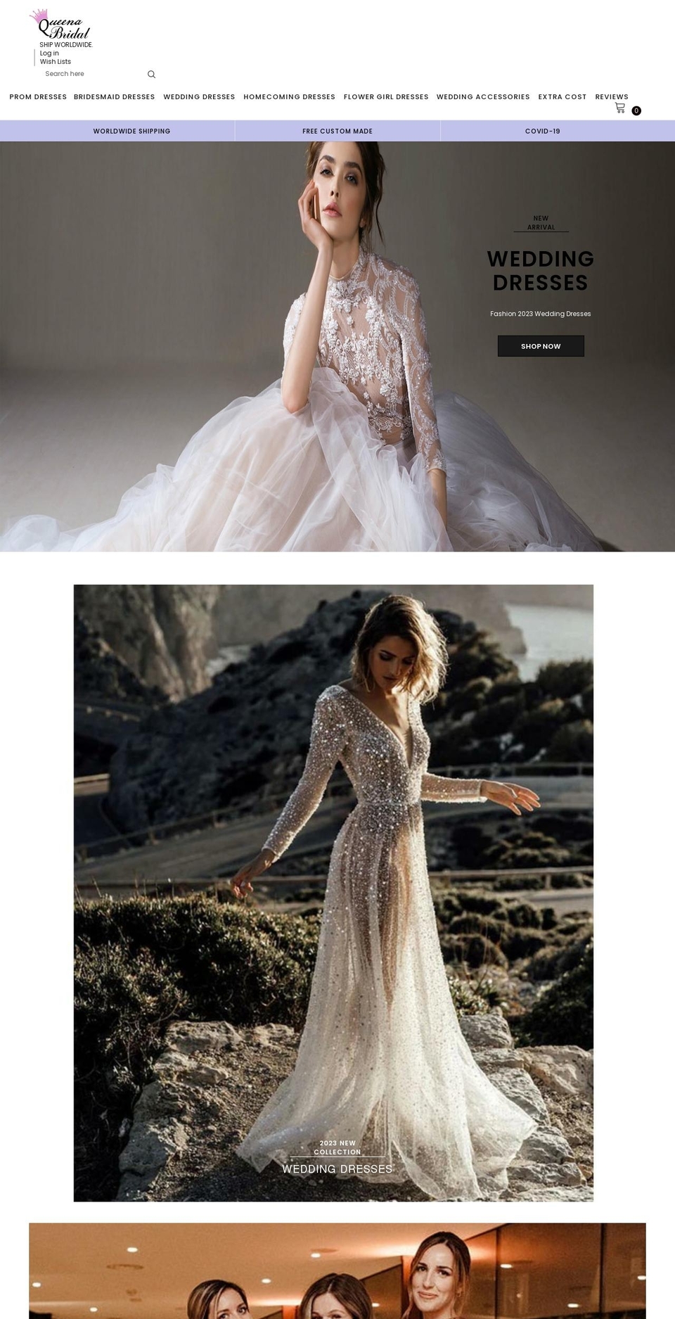 Theme export lovebridal-shop-theme-export-dair Shopify theme site example queenabridal.com