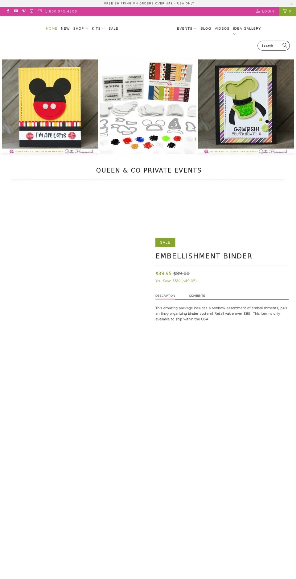 queenandco.com — Shopify storefront screenshot