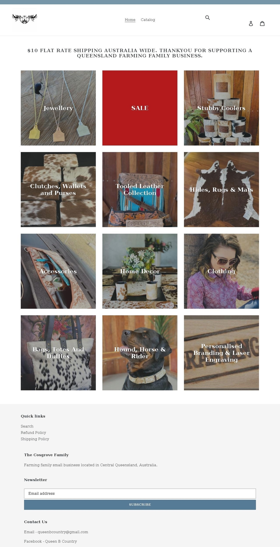 queenbcountry.com shopify website screenshot