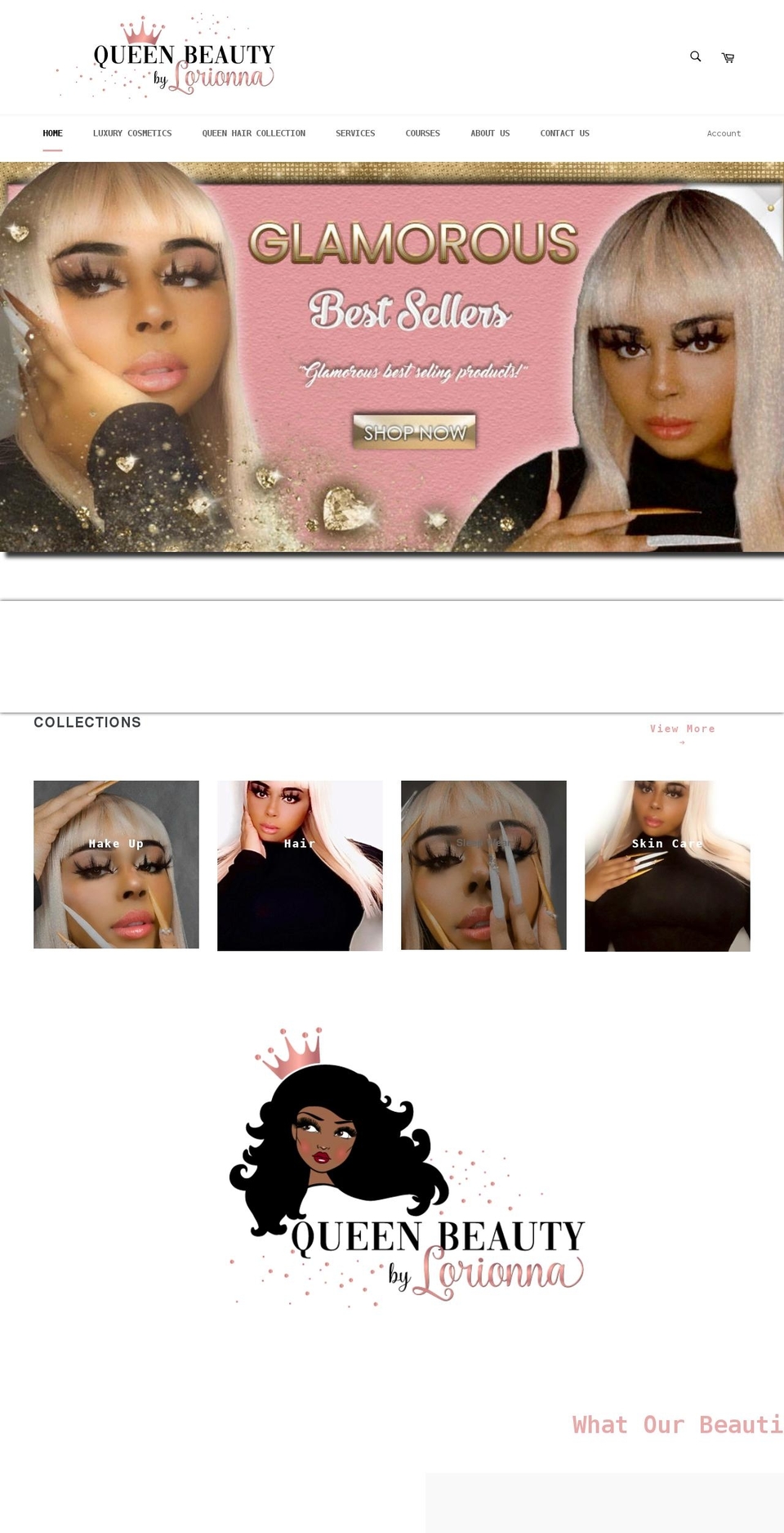 queenbeautybylorionna.com shopify website screenshot