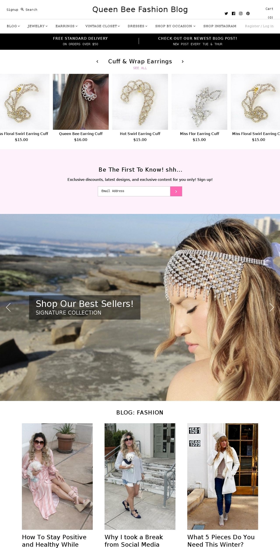 queenbeefash.com — Shopify storefront screenshot