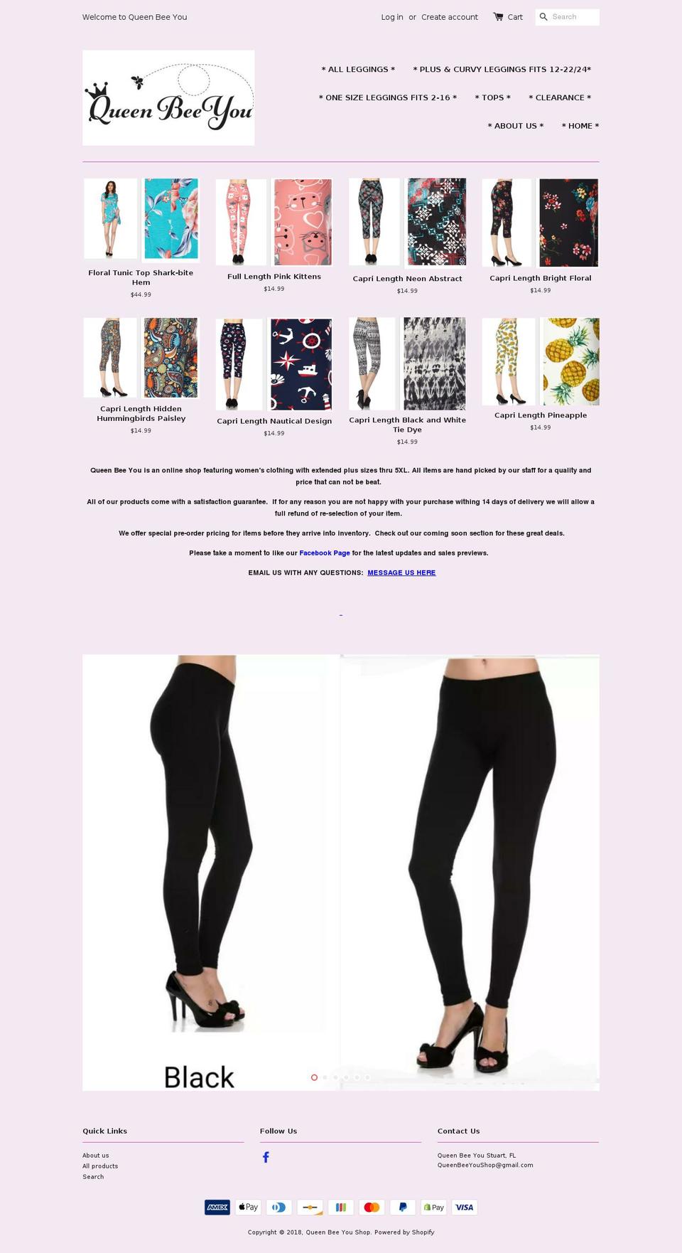 queenbeeyou.com shopify website screenshot