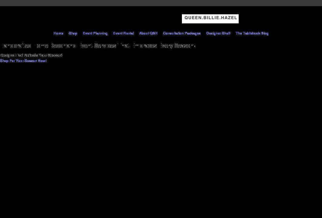 queenbilliehazel.com shopify website screenshot